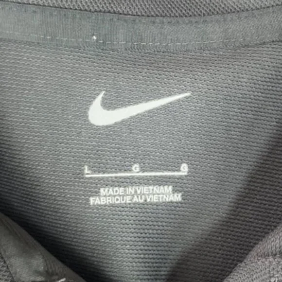 Nike CAT Polo Shirt Womens Large Gray Logo Embroidery Workwear Golf - Picture 6 of 7